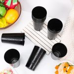 Set of 12 Metal Tumblers 15 oz Aluminum Cold Drink Cup Iced Coffee Cup Aluminum Cups Aluminum Tumblers, Aluminum Hammered Tumblers Beer Cups for Birthday Party Camping Travel Outdoors Supplies (Black) - Image 5